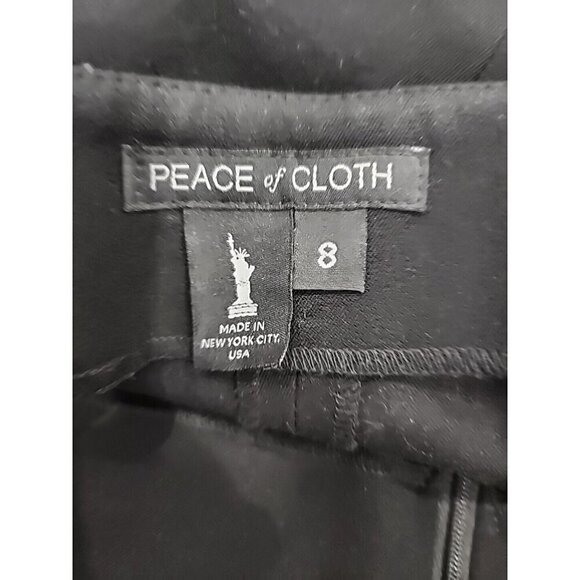 Peace of Cloth Pants Mid-rise Straight Leg Black Made In USA Women's 8 - Picture 6 of 8